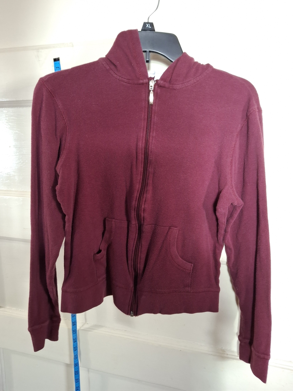 Ambiance Apparel Burgundy Zip-Up Hoodie Cotton (CFD019)